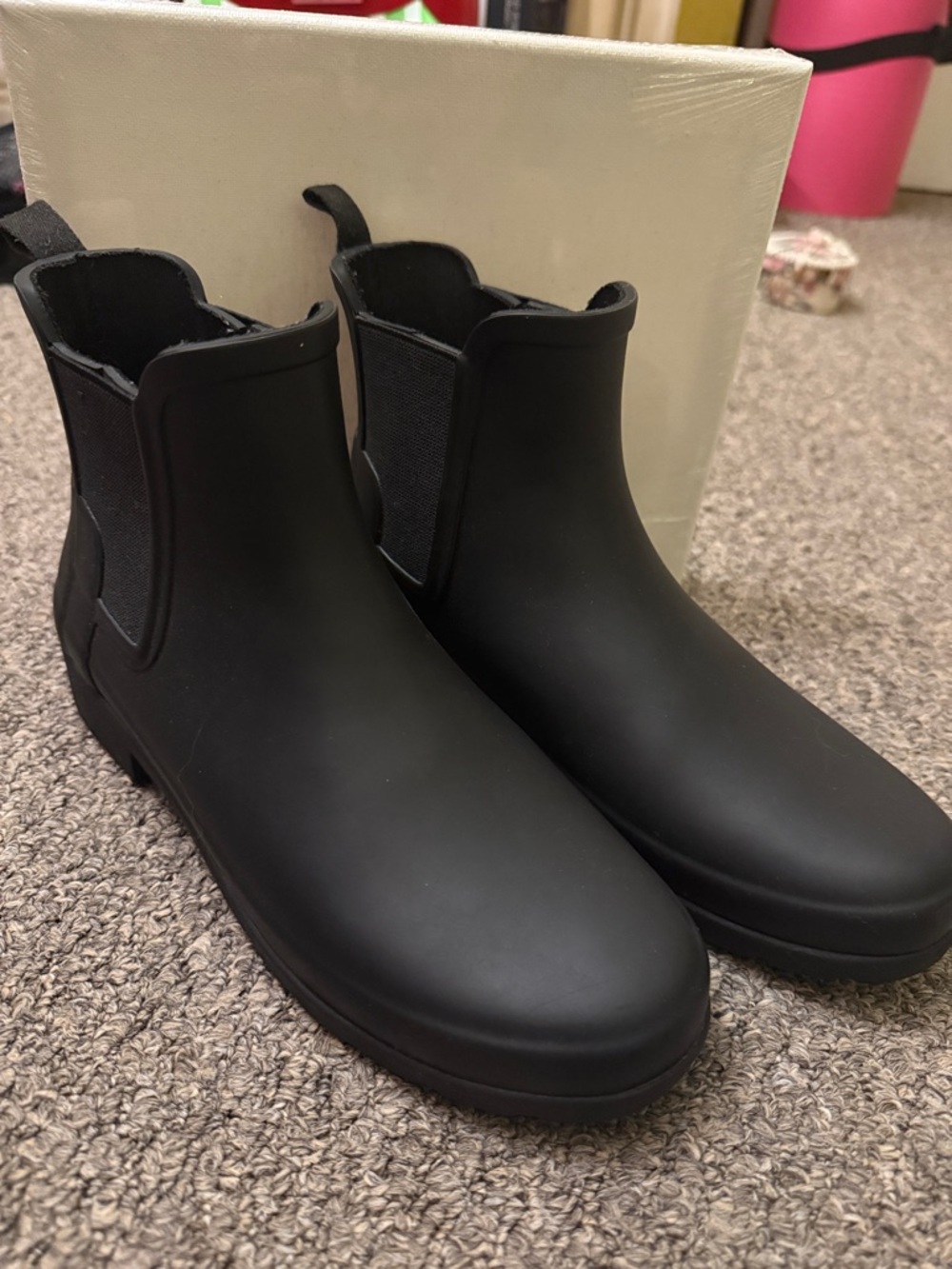 hunter Black Chelsea Rain Boots